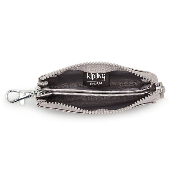 Kipling Creativity Mini Metallic Pouch Keychain Taske Sølv | DK 2101EB